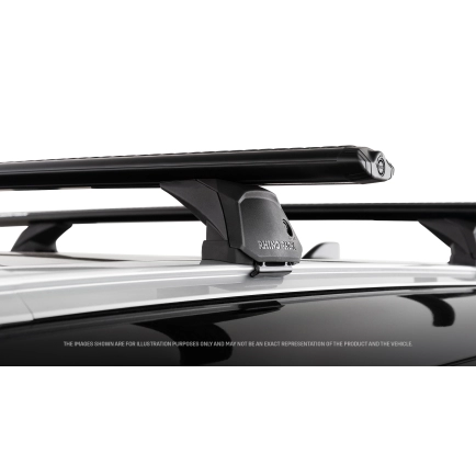 Rhino Rack JC-01998 Vortex RX200 Black 2 Bar Roof Rack for Mitsubishi Triton MV (GSR) 4dr Ute with Flush Roof Rail (2024 onwards) - Flush Rail Mount
