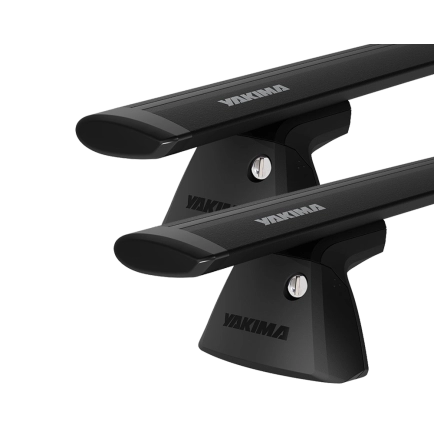 Yakima JetStream Black 2 Bar Roof Rack for Hyundai Accent LC-LS 4dr Sedan with Bare Roof (2000 to 2005) - Clamp Mount