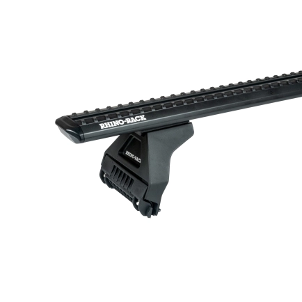 Rhino Rack JC-04098 Sportz RL110 Black 1 Bar Roof Rack for Holden Commodore VG-VS 2dr Ute with Bare Roof (1990 to 2000) - Gutter Mount
