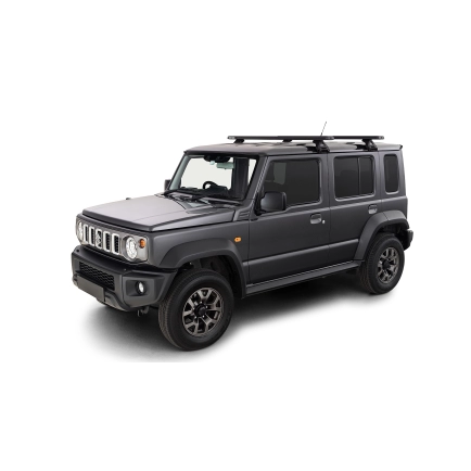 Rhino Rack JC-02114 Reconn-Deck RL110 Black 2 Bar Roof Rack for Suzuki Jimny XL 5dr SUV with Rain Gutter (2024 onwards) - Custom Point Mount