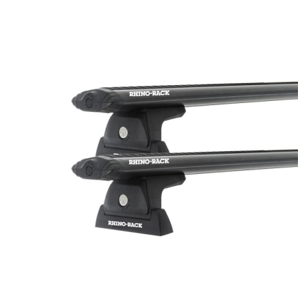 Rhino Rack JA8354 Vortex RLT600 Trackmount Black 2 Bar Roof Rack for NISSAN Navara 4dr Ute with Bare Roof (2021 onwards)