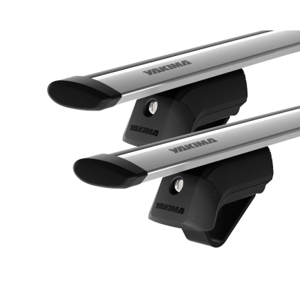 Yakima JetStream Silver 2 Bar Roof Rack for Audi A4 Allroad 5dr Wagon with Raised Roof Rail (2019 onwards) - Raised Rail Mount