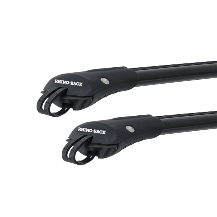 Rhino Rack JA7971 Vortex StealthBar Black 2 Bar Roof Rack for Audi A6 Allroad 5dr Wagon with Raised Roof Rail (2018 onwards) - Raised Rail Mount