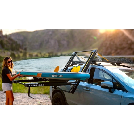 Dropracks 1400mm Elevating Roof Racks with Thule 7104 Legs for Audi A4 Allroad 5dr Wagon with Raised Roof Rail (2019 onwards) - Raised Rail Mount