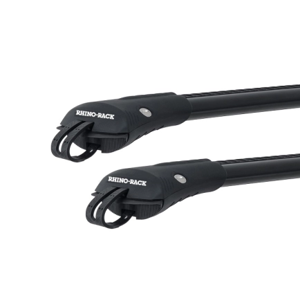 Rhino Rack JA7969 Vortex StealthBar Black 2 Bar Roof Rack for Audi A4 Allroad 5dr Wagon with Raised Roof Rail (2019 onwards) - Raised Rail Mount