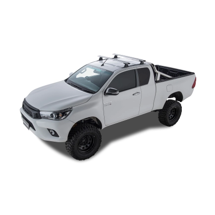 Vortex RLT600 Trackmount Silver 2 Bar Roof Rack | Rhino-Rack