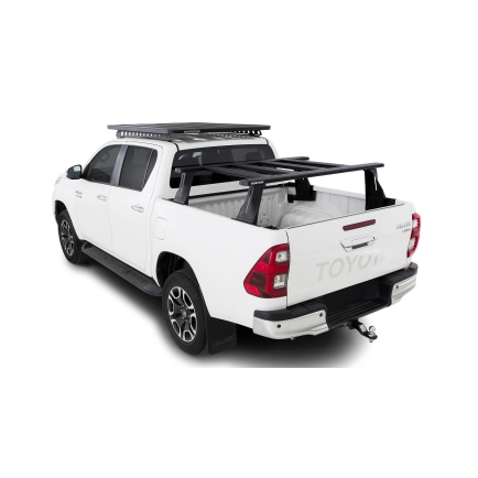Rhino Rack JC-01580 Reconn-Deck 2 Bar Ute Tub System with 4 NS Bars for Toyota Hilux 4dr Ute Dual Cab 10/15 On