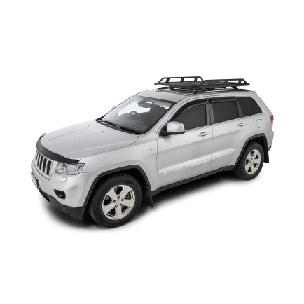 Rhino Rack JA9645 Pioneer Tradie (1528mm x 1236mm) for Jeep Grand Cherokee WK2 Steel Rails 5dr SUV with Flush Roof Rail (2011 onwards) - Factory Point Mount