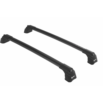 Turtle AIR3 Black 2 Bar for Mitsubishi Triton MQ-MR 4dr Ute with Bare Roof (2015 onwards)