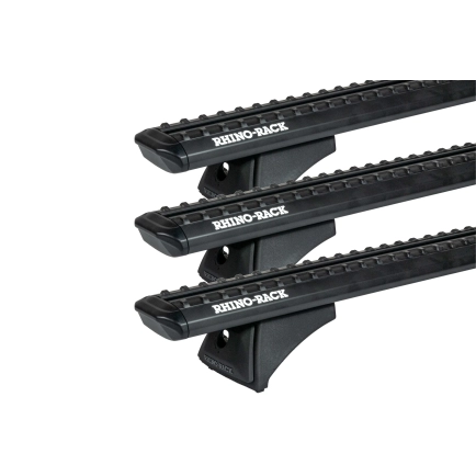 Rhino Rack JC-05286 Sportz RCH Black 3 Bar Roof Rack suits Toyota Hiace H300 4dr SLWB High roof with Factory Mounting Point (2019 onwards) - Factory Point Mount
