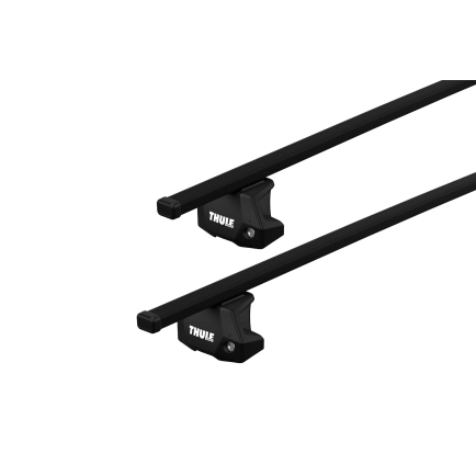Thule SquareBar Evo Black 2 Bar Roof Rack for SUZUKI Across 5dr SUV with Factory Mounting Point (2021 onwards)