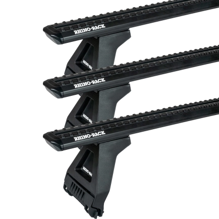 Rhino Rack JC-05059 Sportz RL150 Black 3 Bar Roof Rack for Land Rover Range Rover 5dr SUV with Rain Gutter (1972 to 1995) - Gutter Mount