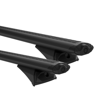 Rhino Rack JC-02968 Vortex RX300L Black 2 Bar Roof Rack for LDV D90 5dr SUV with Flush Roof Rail (2017 onwards) - Factory Point Mount