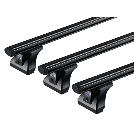 CRUZ Cargo Black 3 Bar Roof Rack for Iveco Daily 3520L/H2 (12 m3) MWB High Roof with Factory Mounting Point (2014 onwards) - Factory Point Mount