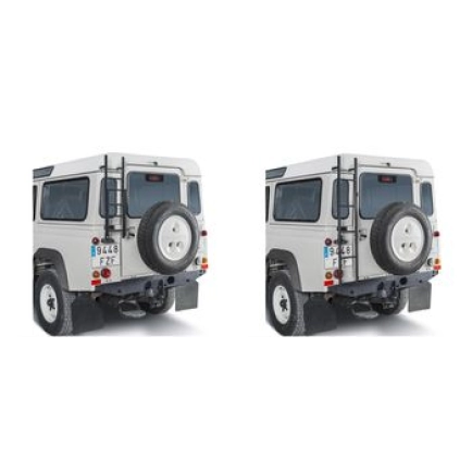 CRUZ escalera plegable Land Rover Defender Roof Rack for LAND ROVER Defender 3dr SUV with Rain Gutter  (1983 to 2016)