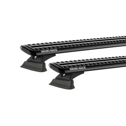 Rhino Rack JC-04027 Sportz RCL Trackmount Black 2 Bar Roof Rack for Kia Sportage JA 5dr SUV with Bare Roof (1994 to 2003) - Track Mount