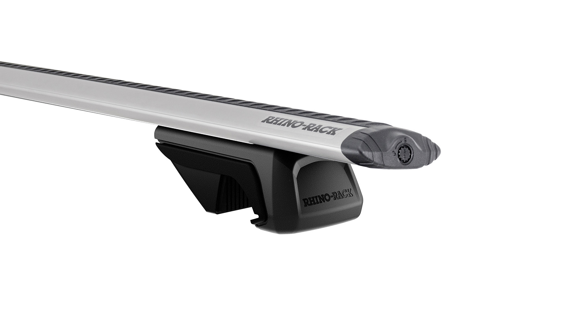 Rhino Rack JC-01549 Vortex RX Silver 2 Bar Roof Rack for Jeep Cherokee KK 5dr SUV with Raised Roof Rail (2008 to 2013) - Raised Rail Mount