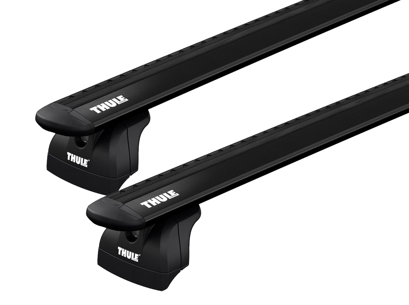 Thule 753 WingBar Rapid System Black 2 Bar Roof Rack for Alfa Romeo Stelvio 5dr SUV with Flush Roof Rail (2017 onwards) - Flush Rail Mount