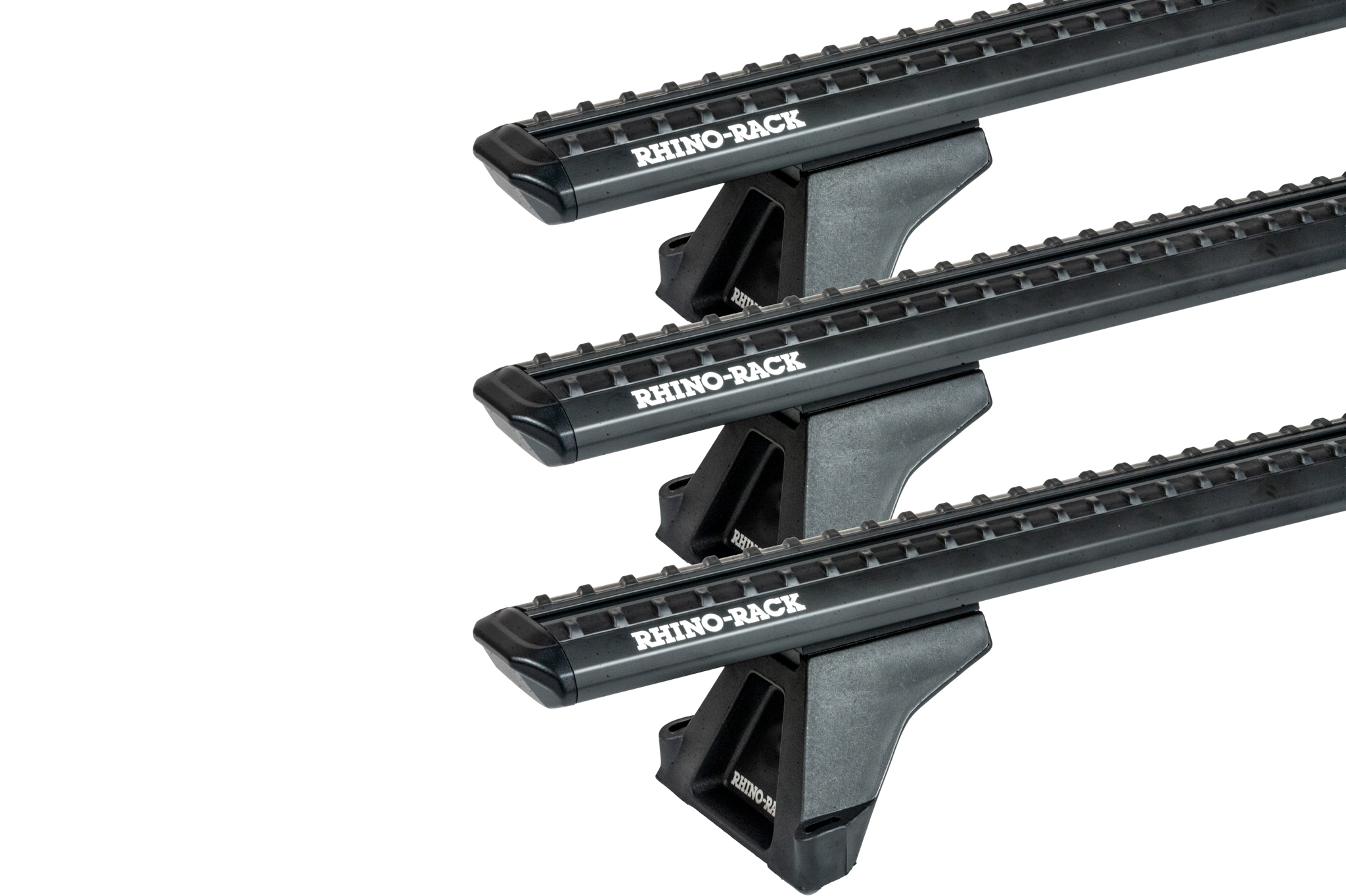 Rhino Rack JC-05310 Sportz RLTF Black 3 Bar Roof Rack for Mercedes Benz Sprinter NCV3 4dr MWB Low Roof with Factory Mounting Point (2006 to 2018) - Factory Point Mount