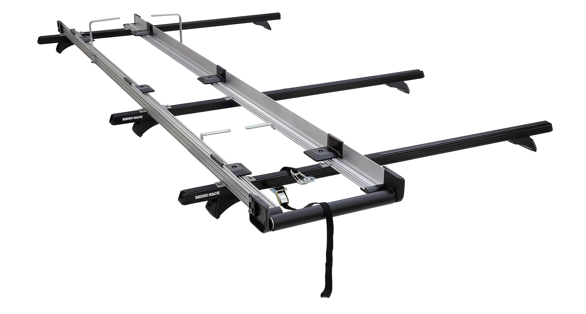 Rhino Rack JC-00864 - Multislide 2.6m Ladder Rack with 470mm Roller for TOYOTA Hiace 2dr LWB Low Roof from 2005