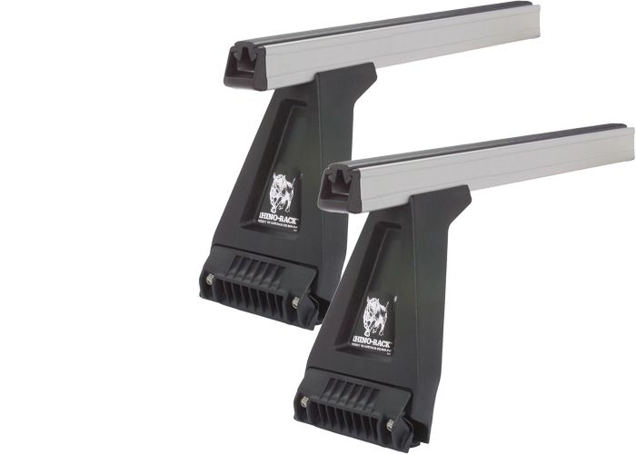 Rhino Rack JA0724 Heavy Duty RL210 Silver 2 Bar Roof Rack for MITSUBISHI Walkthrough 2dr Van with Rain Gutter (1994 onwards)