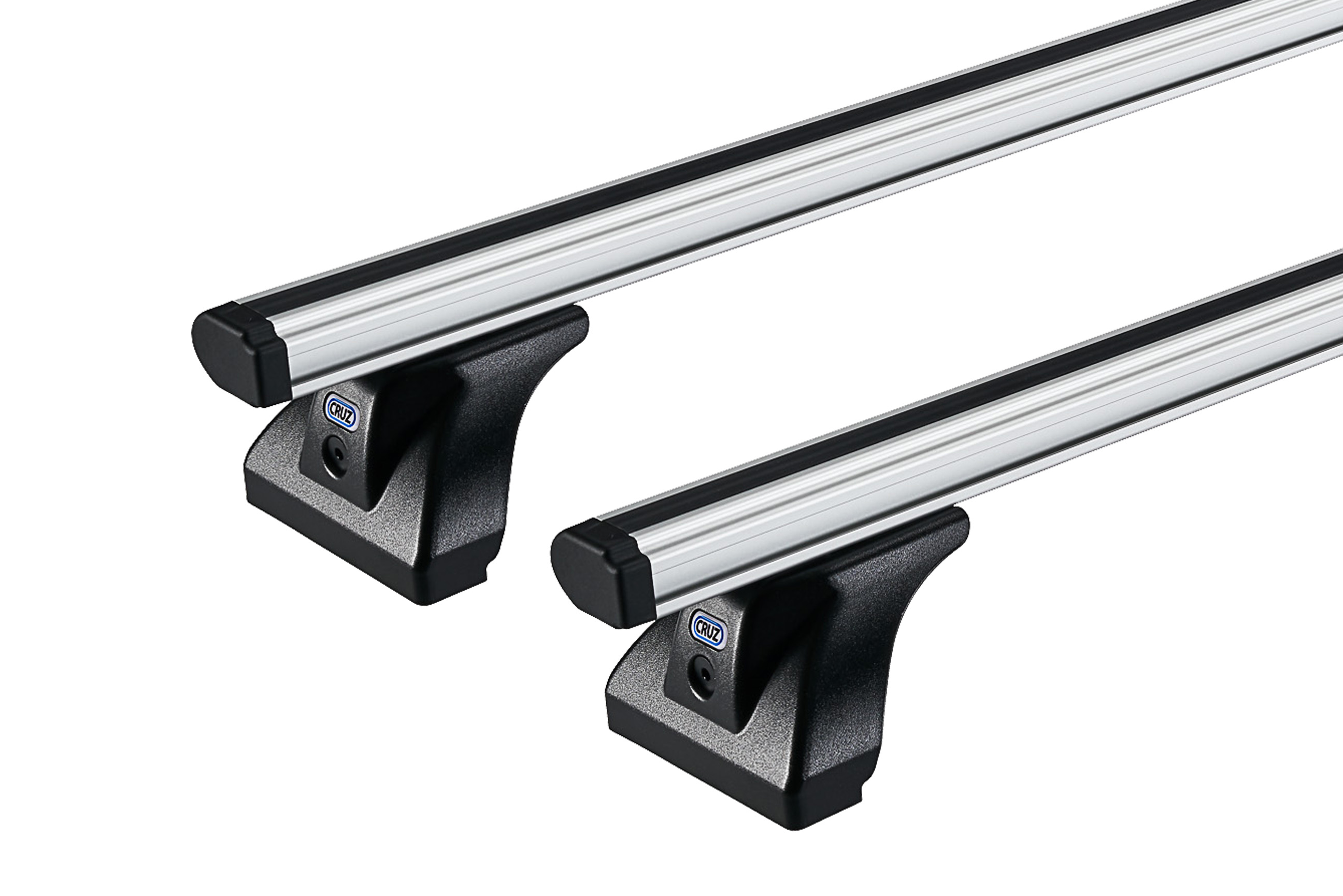 CRUZ Cargo Silver 2 Bar Roof Rack for Iveco Daily L1H1 (III) SWB Low Roof with Factory Mounting Point (2000 to 2014) - Factory Point Mount
