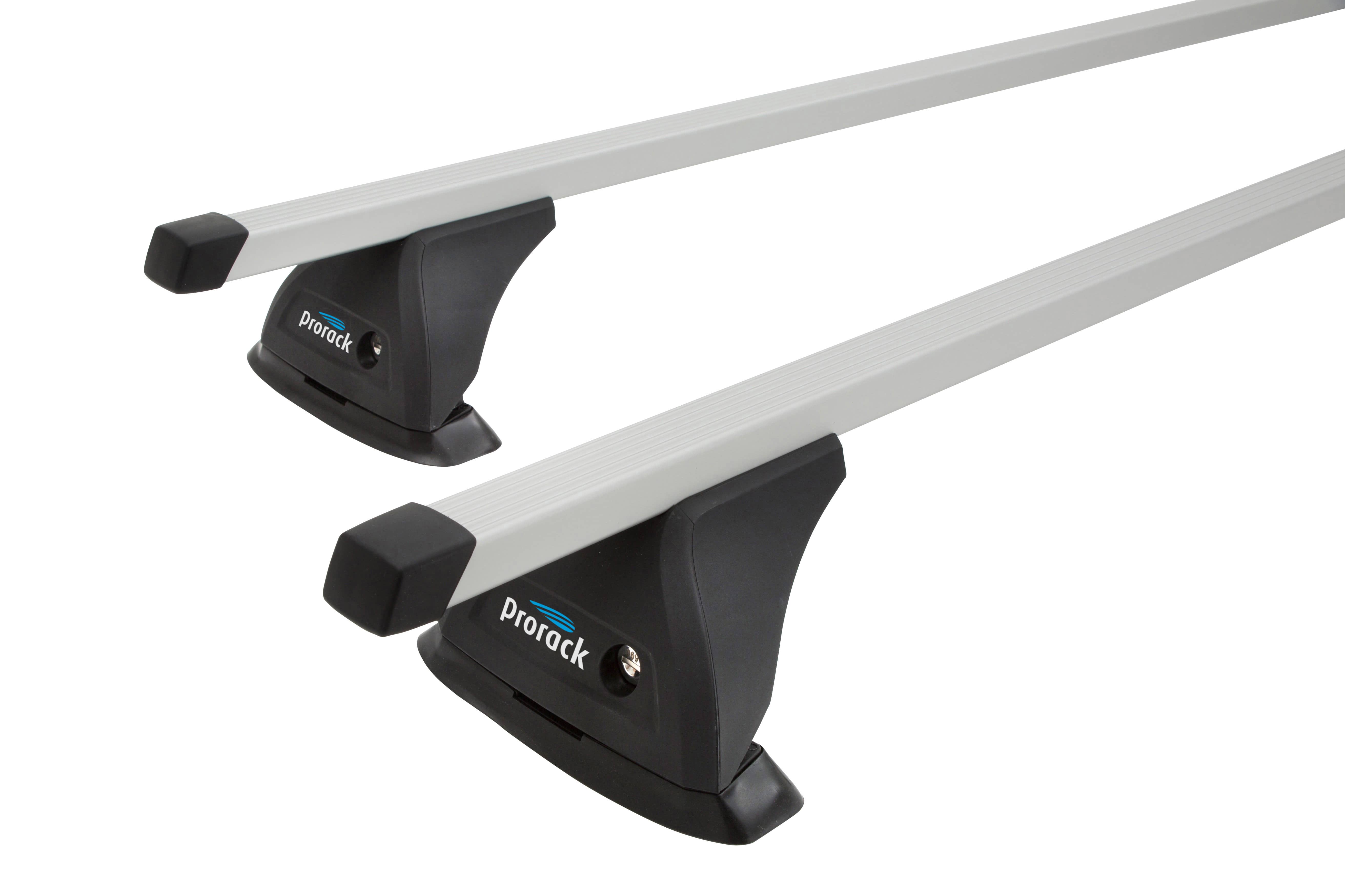 Prorack Standard Through Bar Silver 2 Bar Roof Rack for TOYOTA Rav 4 20 Series 3dr SUV with Raised Roof Rail (2000 to 2006)