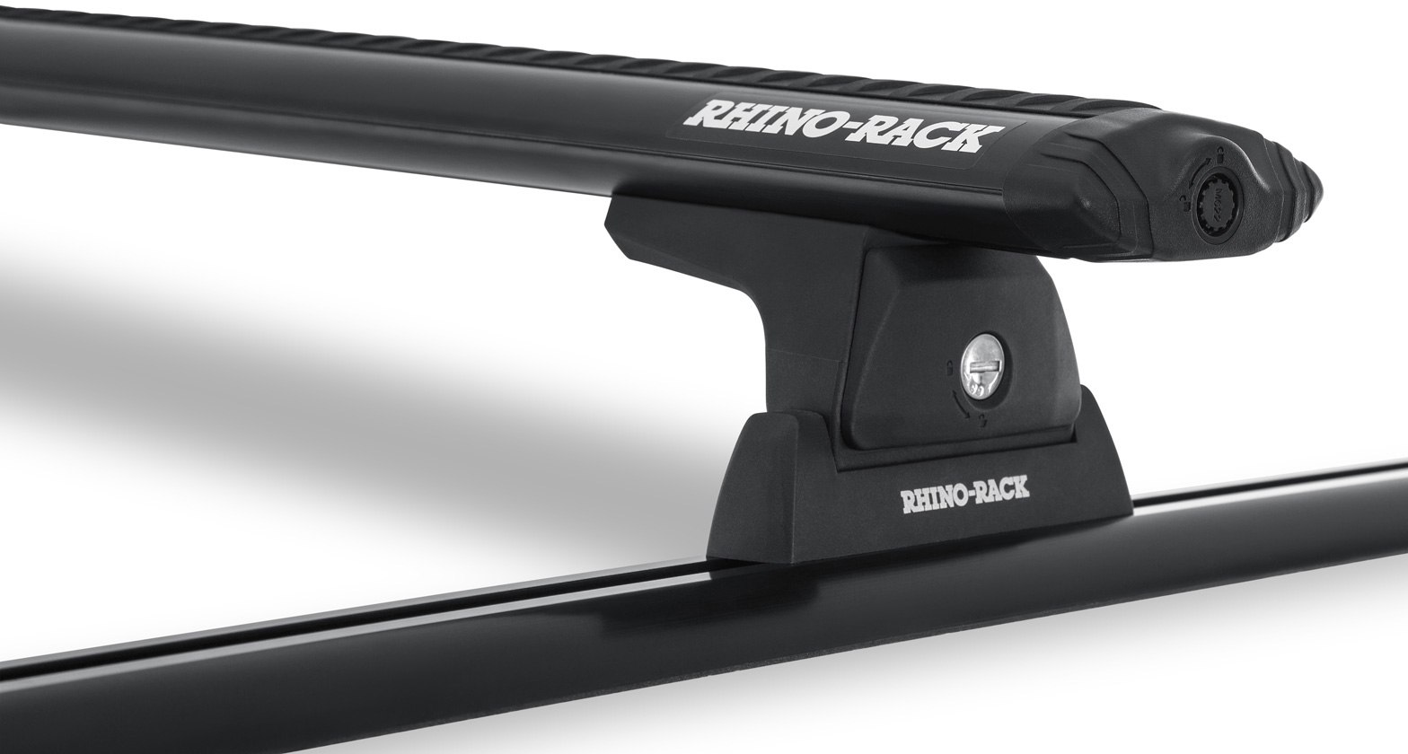 Rhino Rack JA8354 - Vortex RLT600 Trackmount Black 2 Bar Roof Rack for NISSAN Navara 4dr 4dr Ute from 2021
