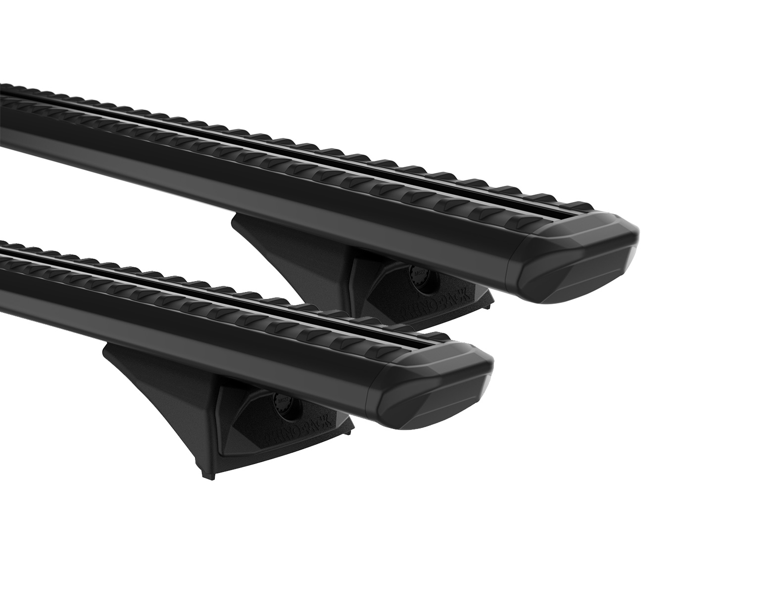 Rhino Rack JC-04617 Sportz RX300L Black 2 Bar Roof Rack for Jeep Grand Cherokee WK2 Steel Rails (Silver & Black Rails) 5dr SUV with Flush Roof Rail (2011 to 2022) - Factory Point Mount