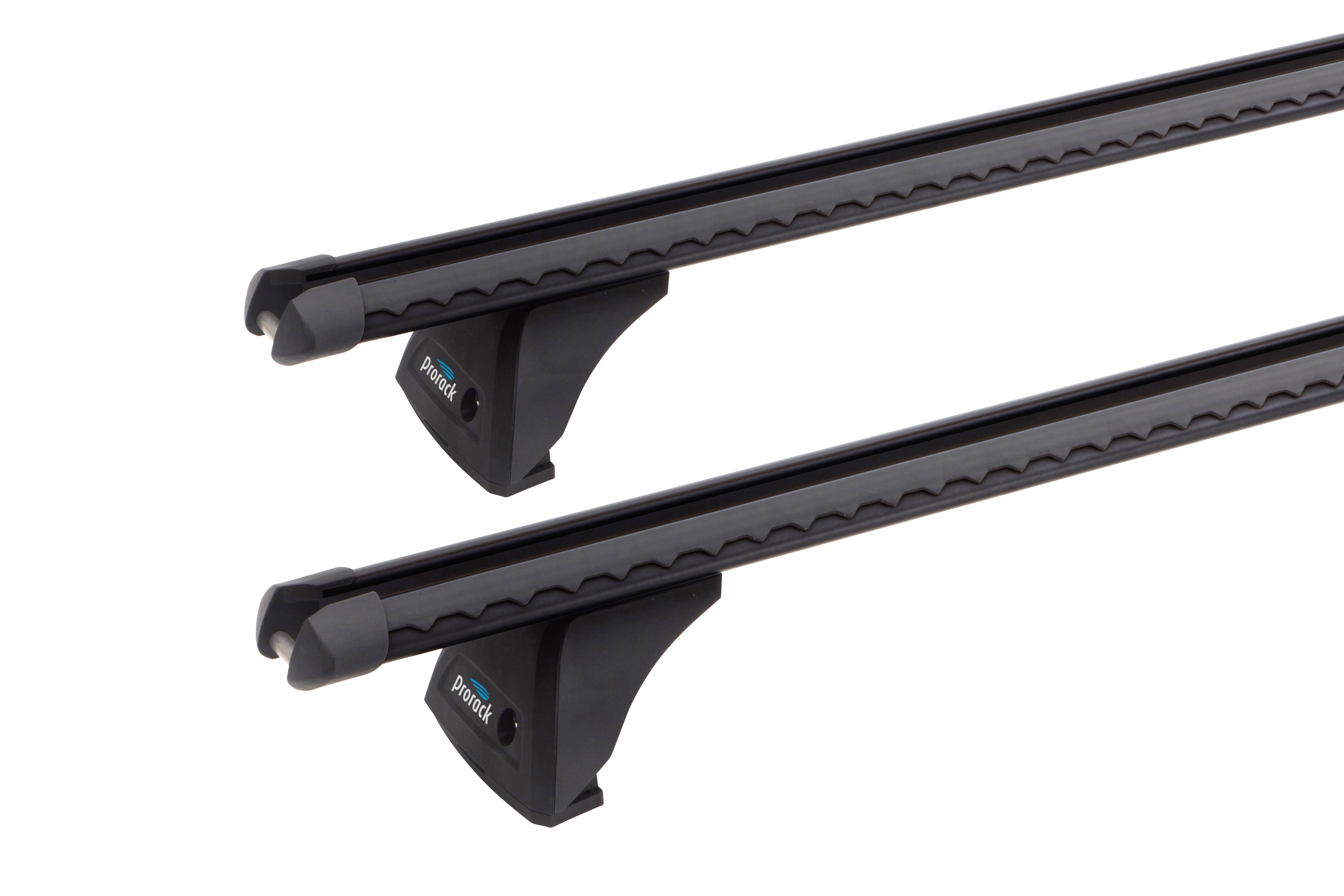 Prorack Heavy Duty Black 2 Bar Roof Rack for Mahindra Scorpio 5dr SUV with Flush Roof Rail (2023 onwards) - Raised Rail Mount