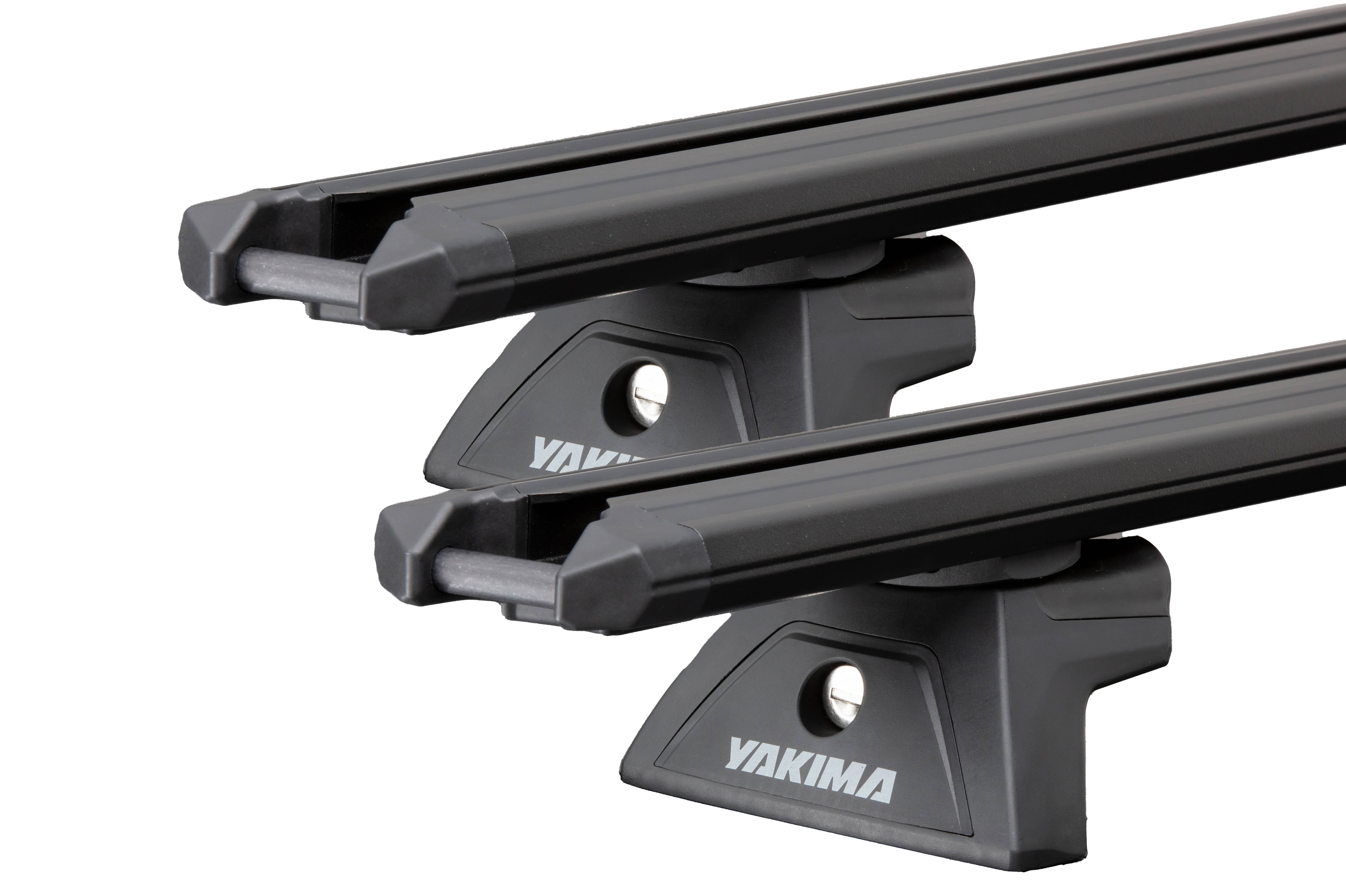 Yakima LockNLoad TrimHD Black 2 Bar Roof Rack for JMC Vigus 4dr Ute with Bare Roof (2015 onwards)