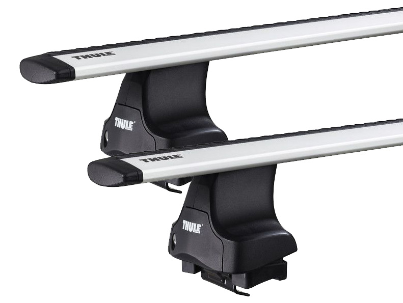Thule 754 WingBar Rapid System Silver 2 Bar Roof Rack for Chery A3/J3 4dr Sedan with Bare Roof (2008 onwards) - Clamp Mount