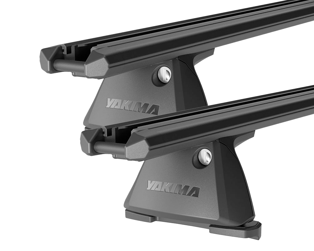 Yakima TrimHD BaseLine Black 2 Bar Roof Rack for JAC T9 Dual Cab 4dr Ute with Bare Roof (2024 onwards) - Clamp Mount