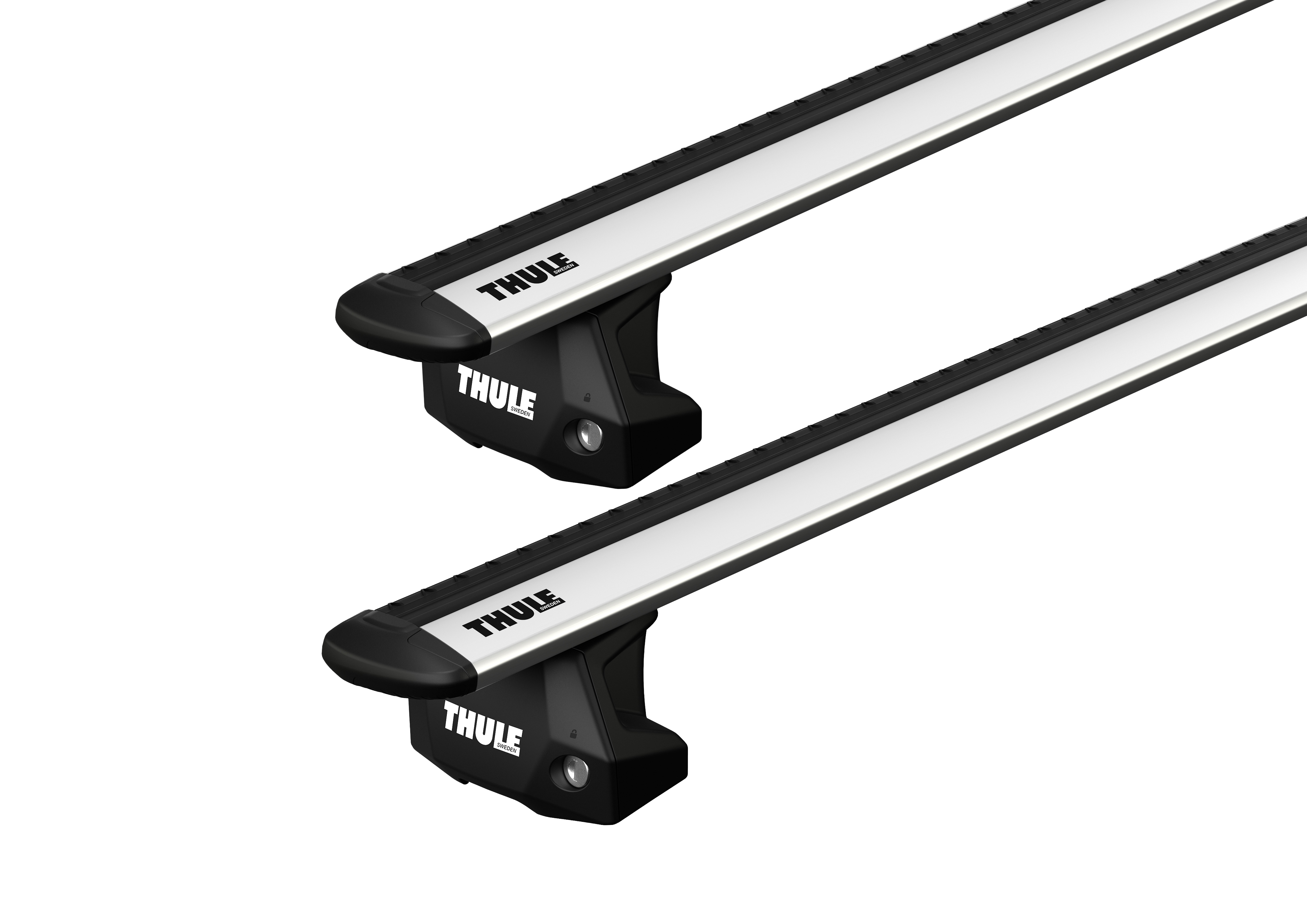 Thule WingBar Evo Silver 2 Bar Roof Rack for SUBARU Forester 5dr SUV with Factory Mounting Point (2008 to 2012)