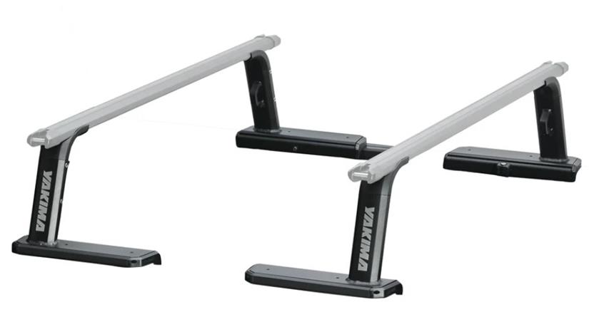 Yakima OutPost HD Black 2 Bar Roof Rack for Jeep Gladiator JT 4dr Ute with Rain Gutter (2020 onwards) - Clamp Mount