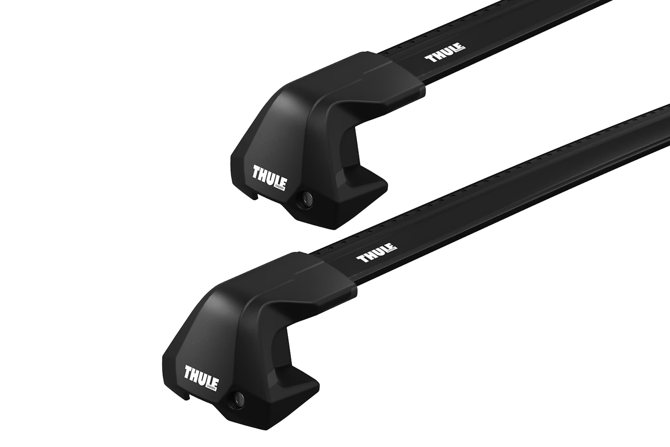 Thule 7205 WingBar Edge Black 2 Bar Roof Rack for Alfa Romeo Stelvio 5dr SUV with Flush Roof Rail (2017 onwards) - Clamp Mount
