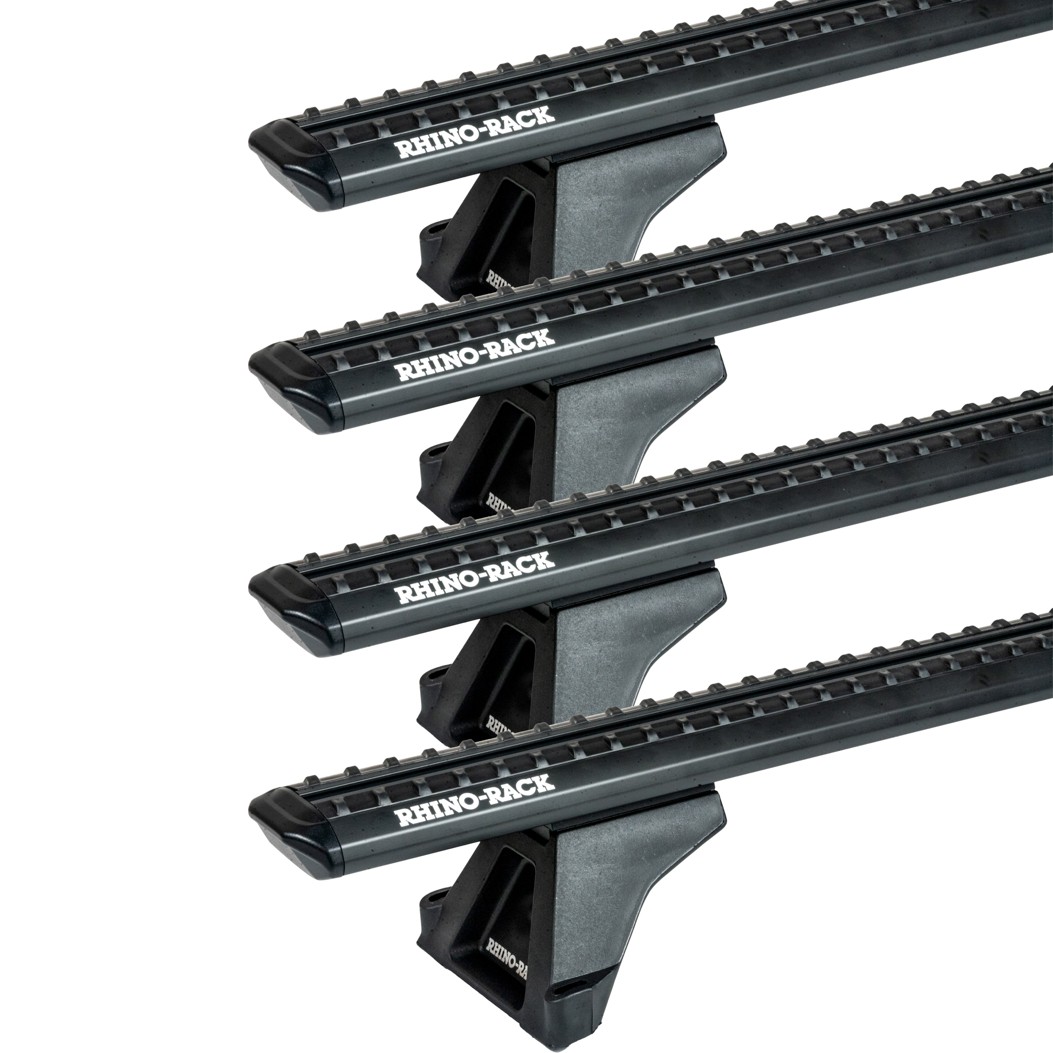 Rhino Rack JC-05264 Sportz RLTF Black 4 Bar Roof Rack for Mercedes Benz Sprinter NCV3 4dr MWB High Roof with Factory Mounting Point (2006 to 2018) - Factory Point Mount