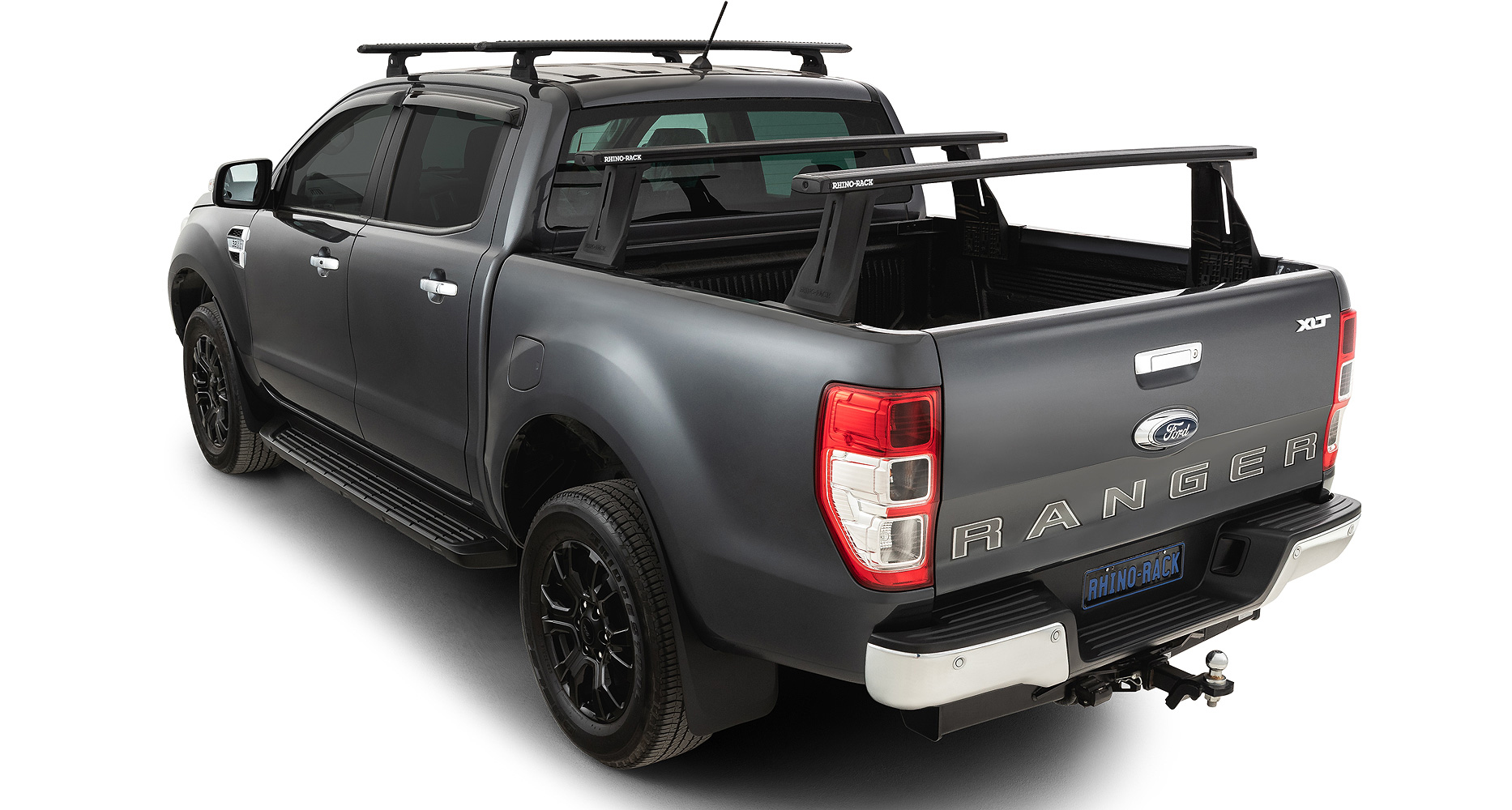 Rhino Rack JC-01582 Reconn-Deck 2 Bar Ute Tub System for Ford Ranger PX/PX2/PX3 4dr Ute Dual Cab 2011 - 2022