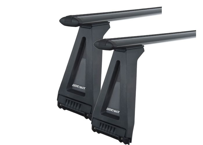 Rhino Rack JA2740 Vortex RL280 Black 2 Bar Roof Rack for NISSAN Patrol 5dr SUV with Rain Gutter (1990 to 1997)