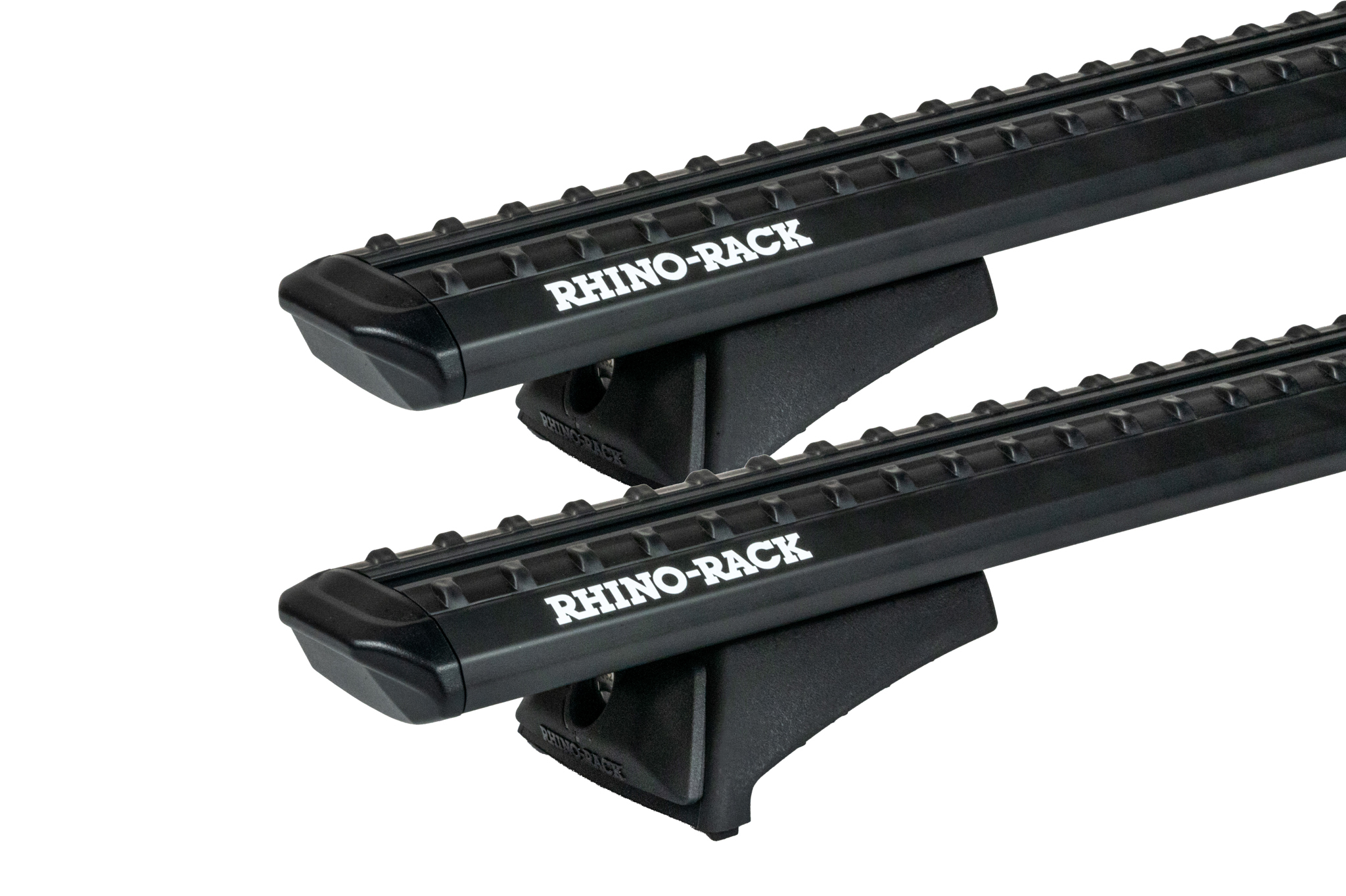 Rhino Rack JC-05201 Sportz Black 2 Bar Rhino-Rack Backbone Roof Rack with RCL Legs for Jeep Gladiator JT 4dr Ute with Rain Gutter (2020 onwards) - Custom Point Mount