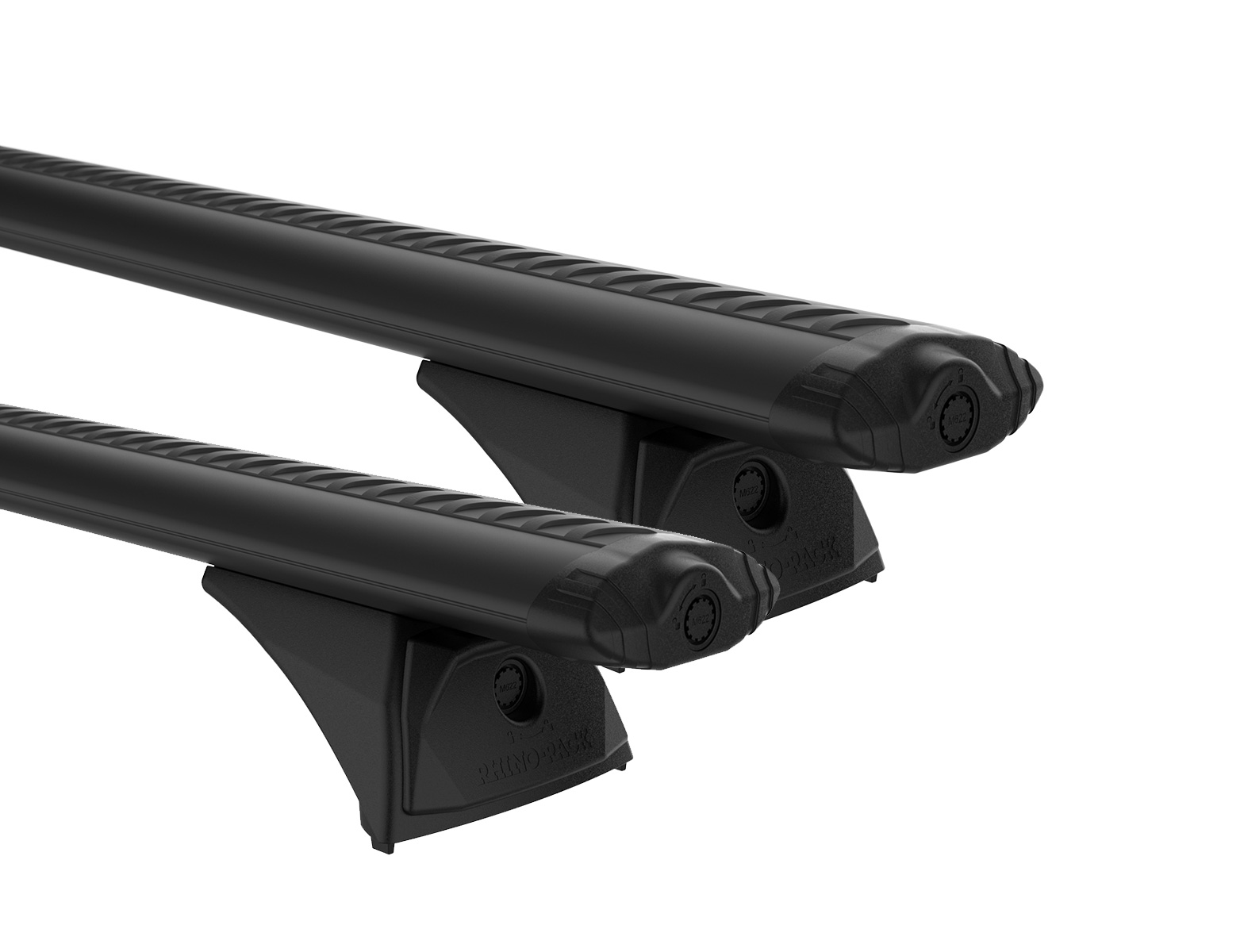 Rhino Rack JC-03052 Vortex RX300H Trackmount Black 2 Bar Roof Rack for Daihatsu Terios J100 5dr SUV with Bare Roof (1997 to 2005) - Track Mount