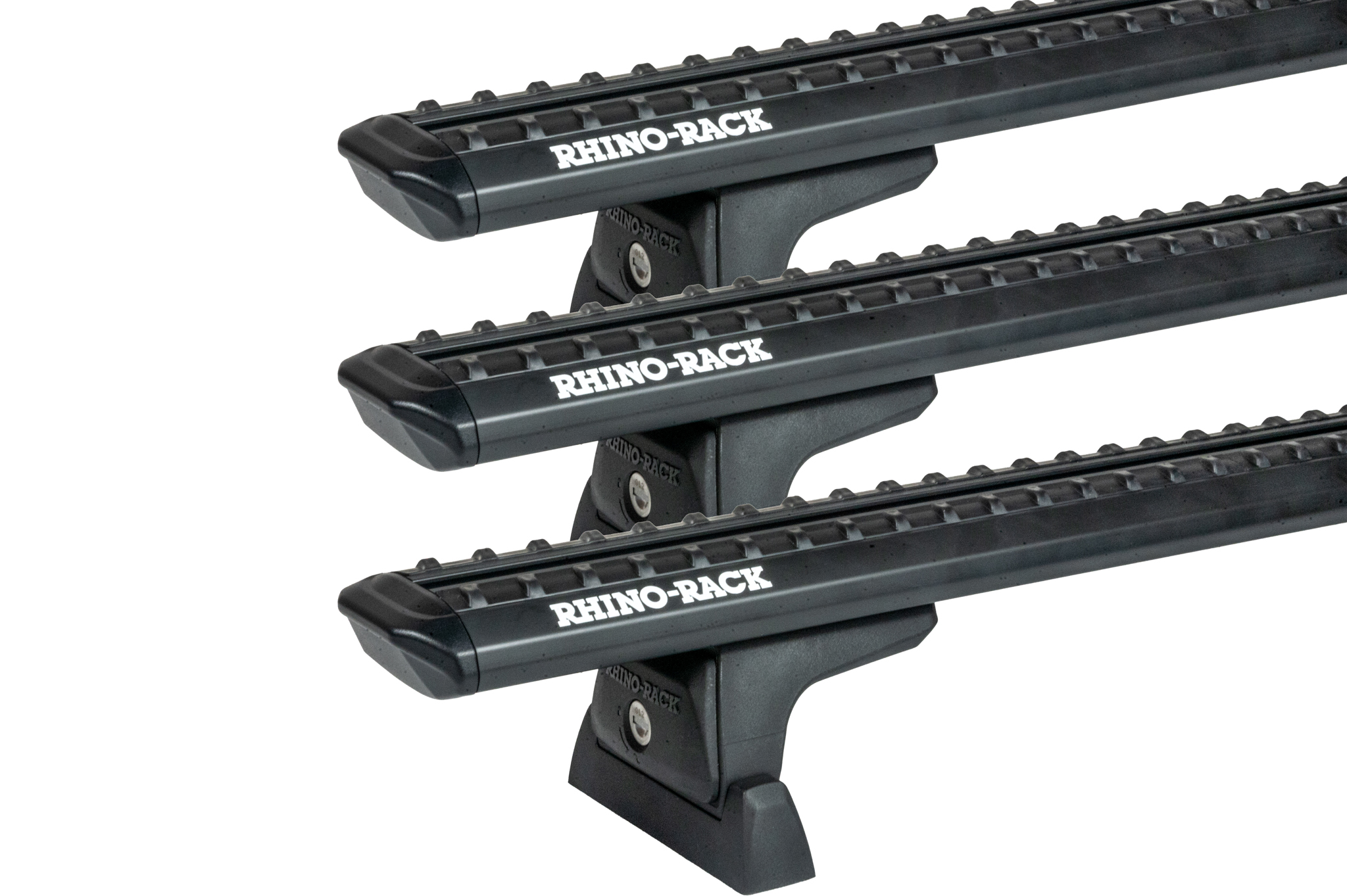 Rhino Rack JC-05150 Sportz RLT600 Black 3 Bar Roof Rack for Mercedes Benz Vito W447 4dr SWB/LWB Low Roof with Factory Mounting Point (2015 onwards) - Factory Point Mount