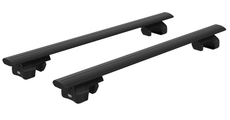 CRUZ Airo Black 2 Bar Roof Rack for Dacia Duster 5dr SUV with Raised Roof Rail (2010 to 2013) - Raised Rail Mount