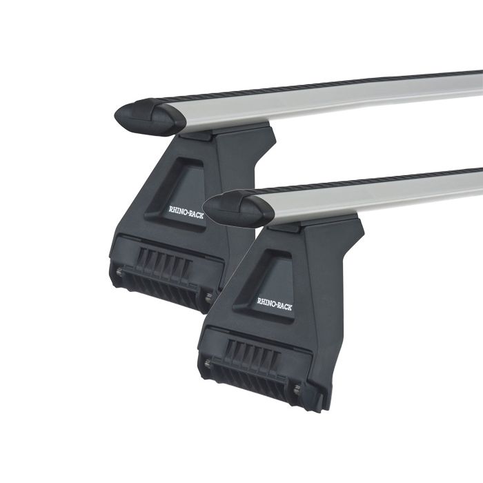 Rhino Rack JA2812 Vortex RL150 Silver 2 Bar Roof Rack for MAHINDRA Pikup 4dr Ute with Rain Gutter (2007 onwards)
