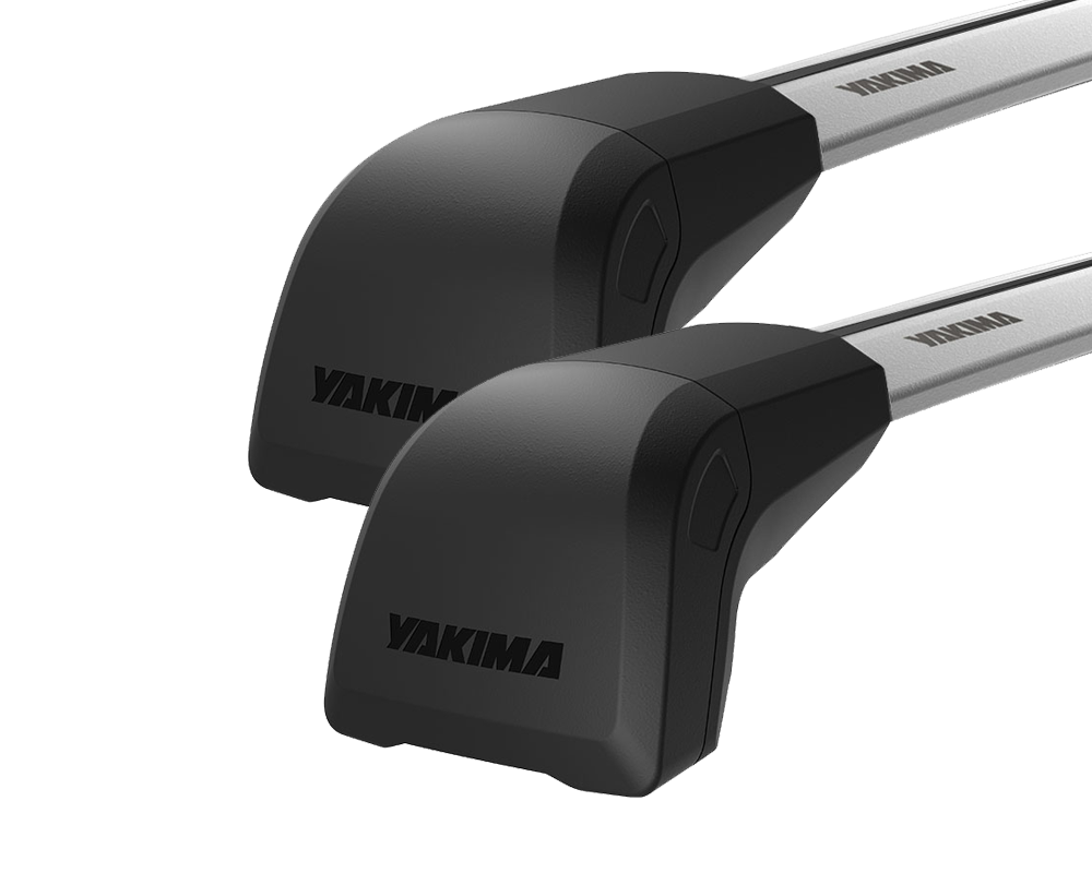 Yakima JetStream FX Silver 2 Bar Roof Rack for Dodge Avenger JS 4dr Sedan with Bare Roof (2007 to 2010) - Clamp Mount