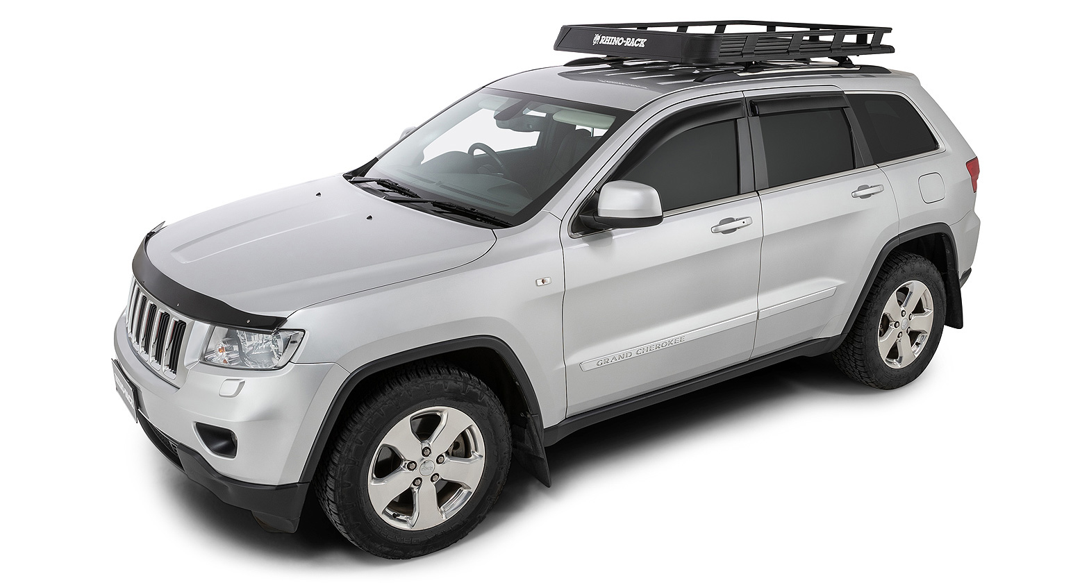 Rhino Rack JA9398 Pioneer Tray (1400mm x 1140mm) for Jeep Grand Cherokee WK2 Steel Rails 5dr SUV with Flush Roof Rail (2011 onwards) - Factory Point Mount