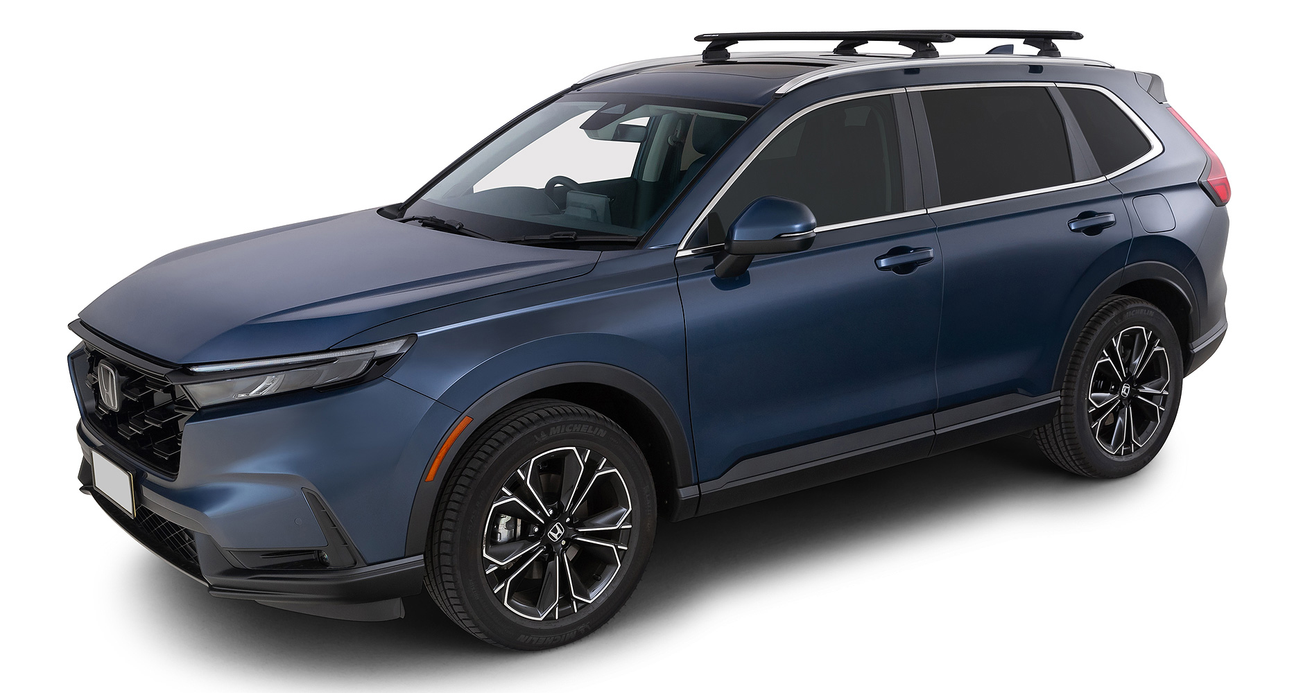 Rhino Rack JC-01950 Vortex RCL Black 2 Bar Roof Rack for Honda CR-V RS 5dr SUV with Flush Roof Rail (2023 onwards) - Factory Point Mount