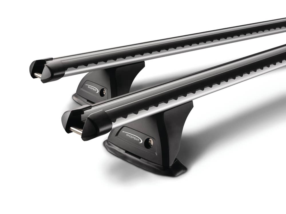 Yakima HD Through Bar Silver 2 Bar Roof Rack for MAHINDRA XUV500 5dr SUV with Factory Mounting Point (2012 to 2016)