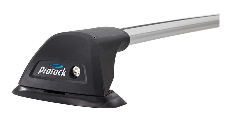 Prorack Aero Flush Silver 1 Bar Roof Rack for VOLKSWAGEN Amarok Single Cab 2dr Ute with Factory Mounting Point (2010 onwards)