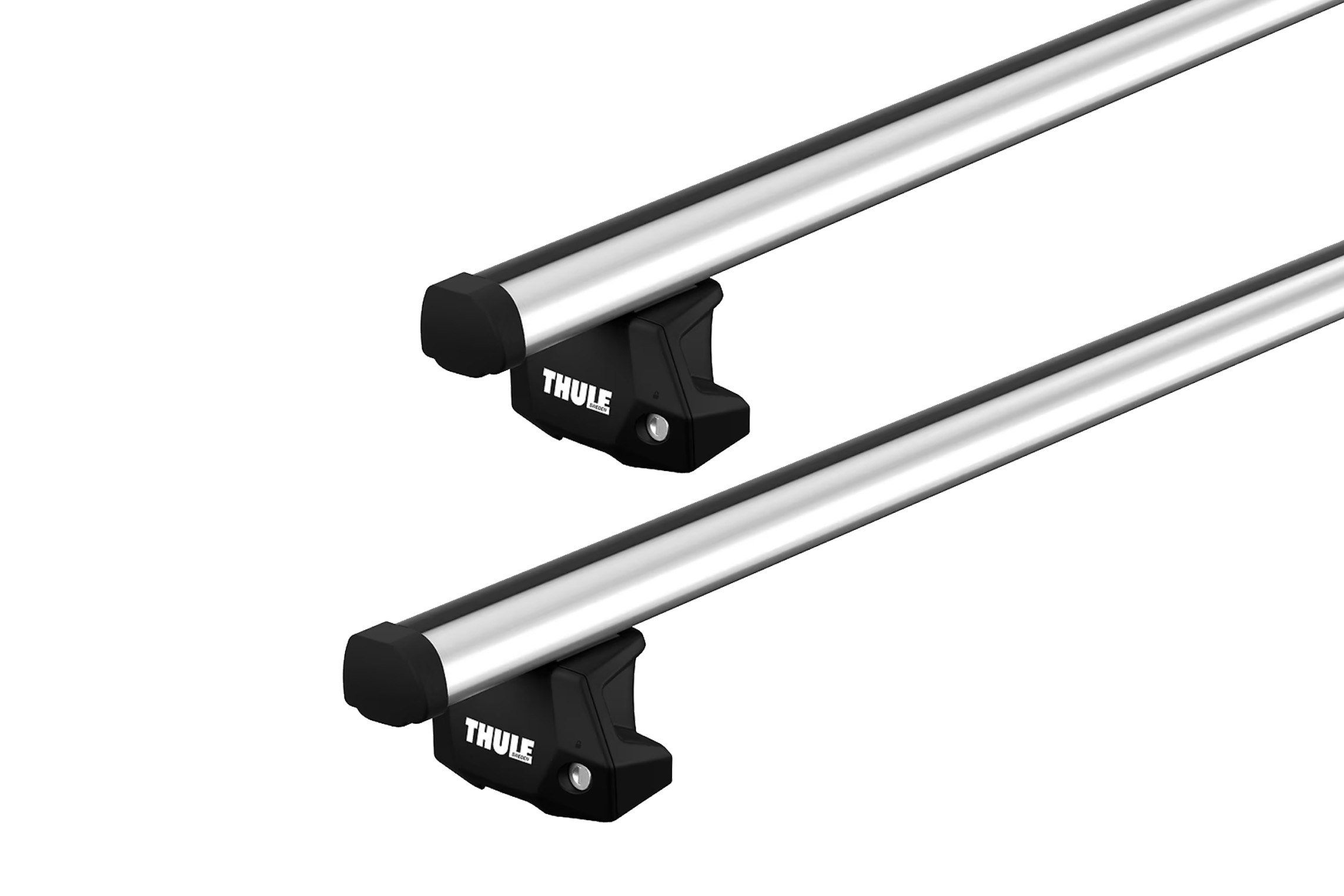 Thule ProBar Evo Silver 2 Bar Roof Rack for SUBARU Forester 5dr SUV with Factory Mounting Point (2008 to 2012)
